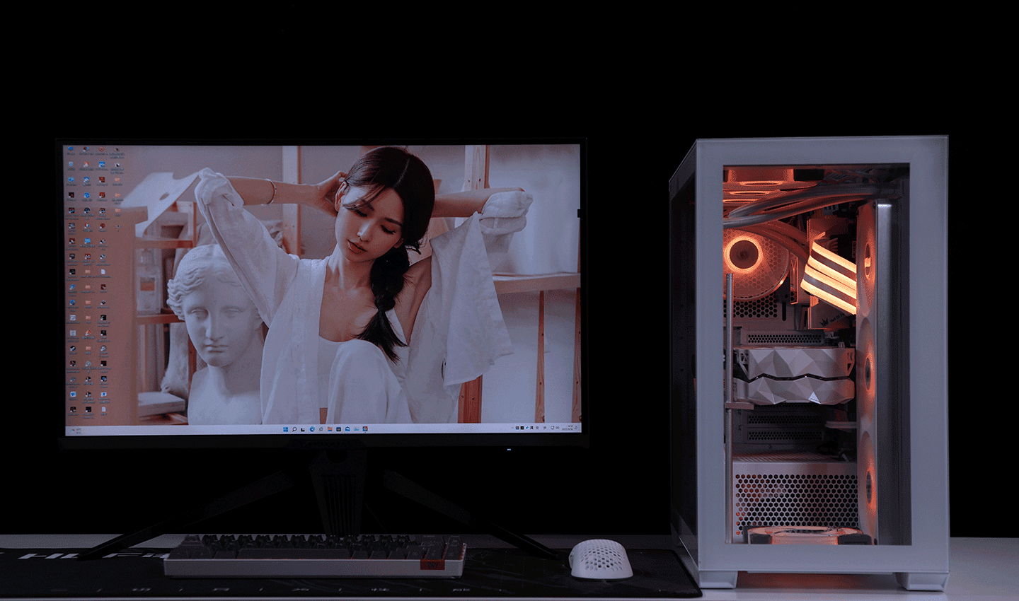 “过气”i5-12600K+3080显卡也想安排海景房？爱国者月光宝盒镜机箱装机分享