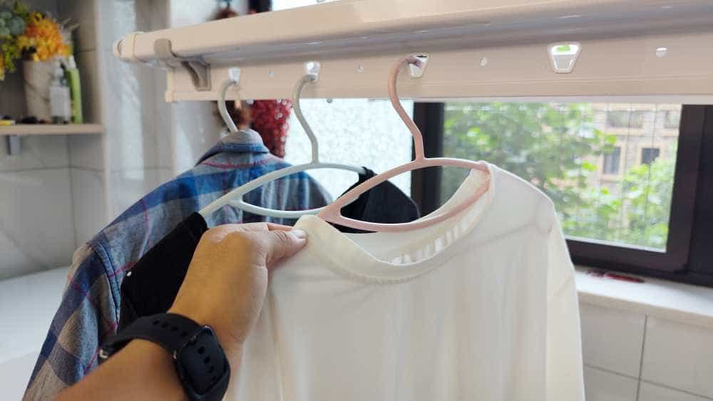 凯迪仕T22晾衣机评测：电动升降，无需联网语音控制真实用