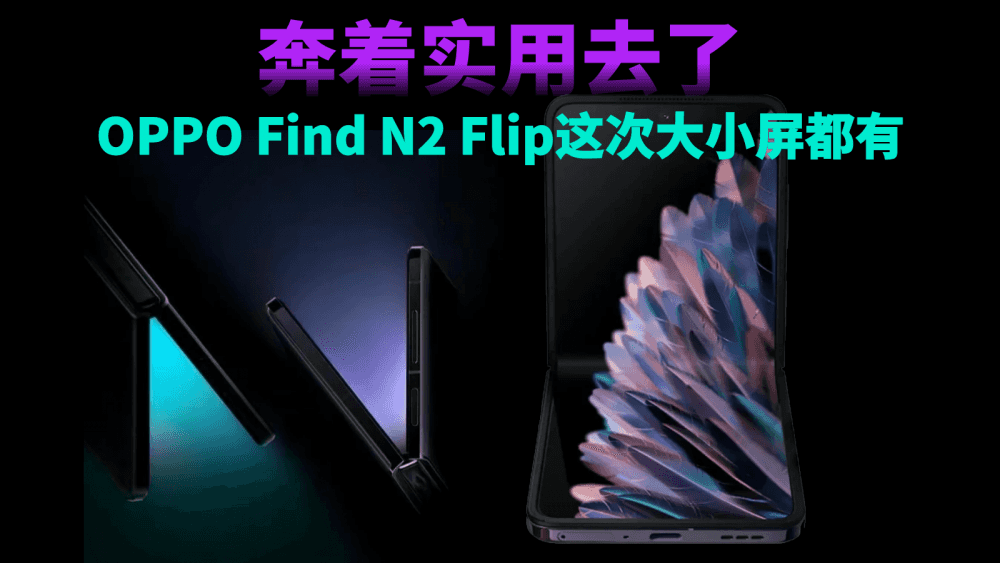 奔着实用去了，OPPO Find N2 Flip这次大小屏都有，就等价格了