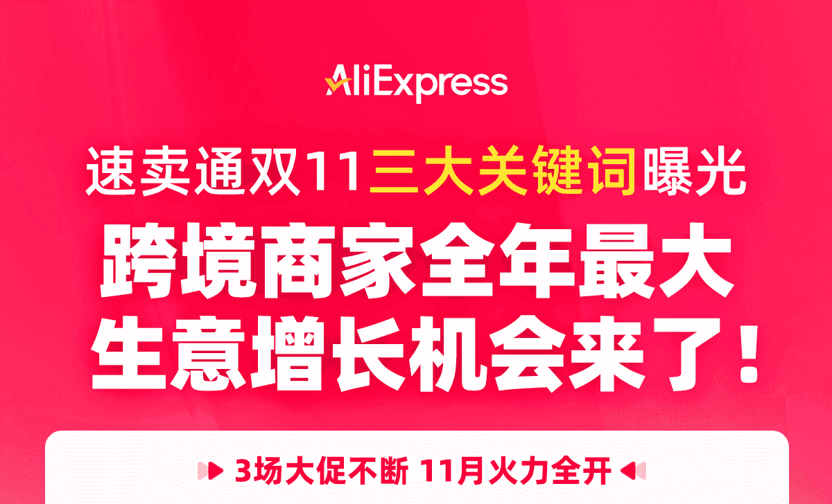 阿里速卖通双11预热11.8启动，四类货盘迎全球爆单