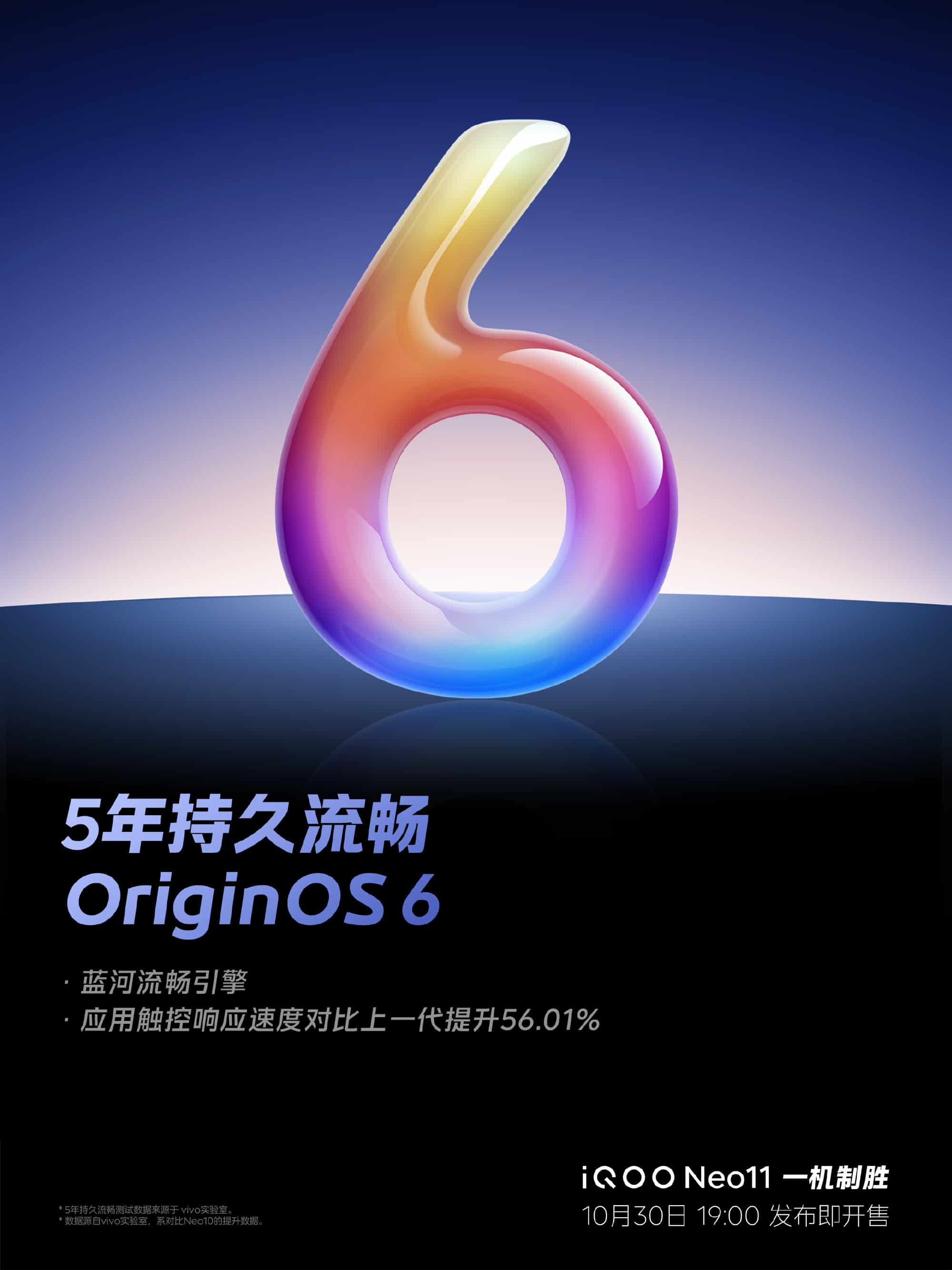 iQOO Neo11首批搭载OriginOS 6！官方：5年持久流畅