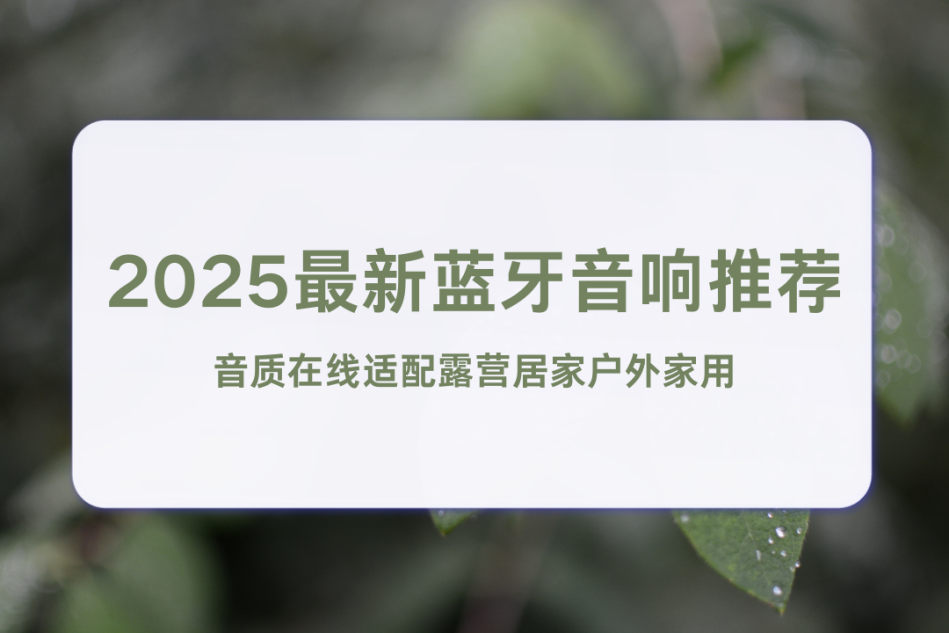 2025最新蓝牙音响推荐 小巧便携不占地 音质在线适配露营居家户外家用