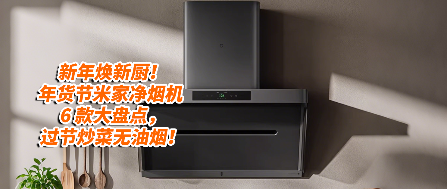 新年焕新厨！年货节米家净烟机 6 款大盘点，过节炒菜无油烟！