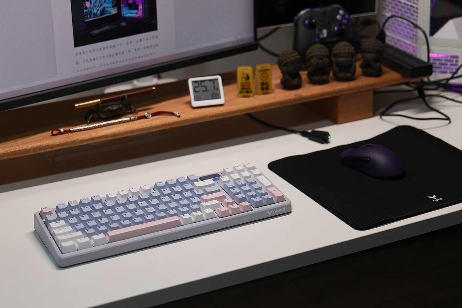 雷柏V700DIY-98长续航版+VT9最强续航无线键鼠套装深度体验