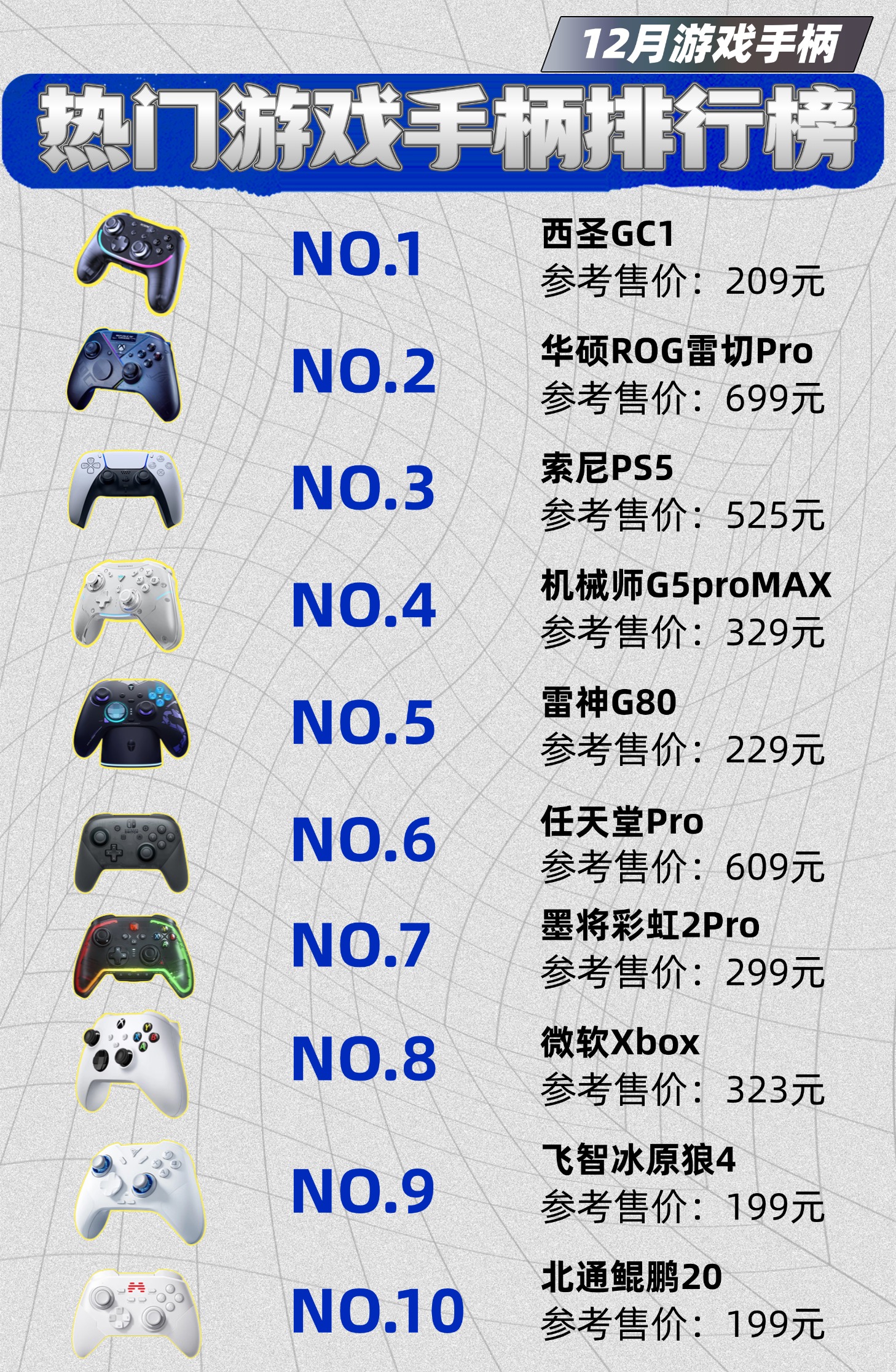 游戏手柄哪个牌子实惠好用？排行榜前十名实惠好用游戏手柄推荐