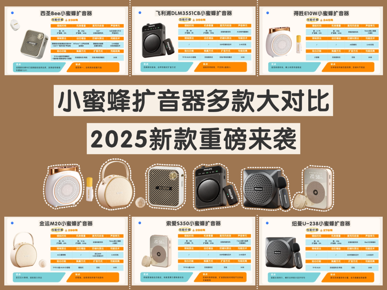 2025年什么牌子的小蜜蜂扩音器最好？扩音器品牌排行榜前十名推荐