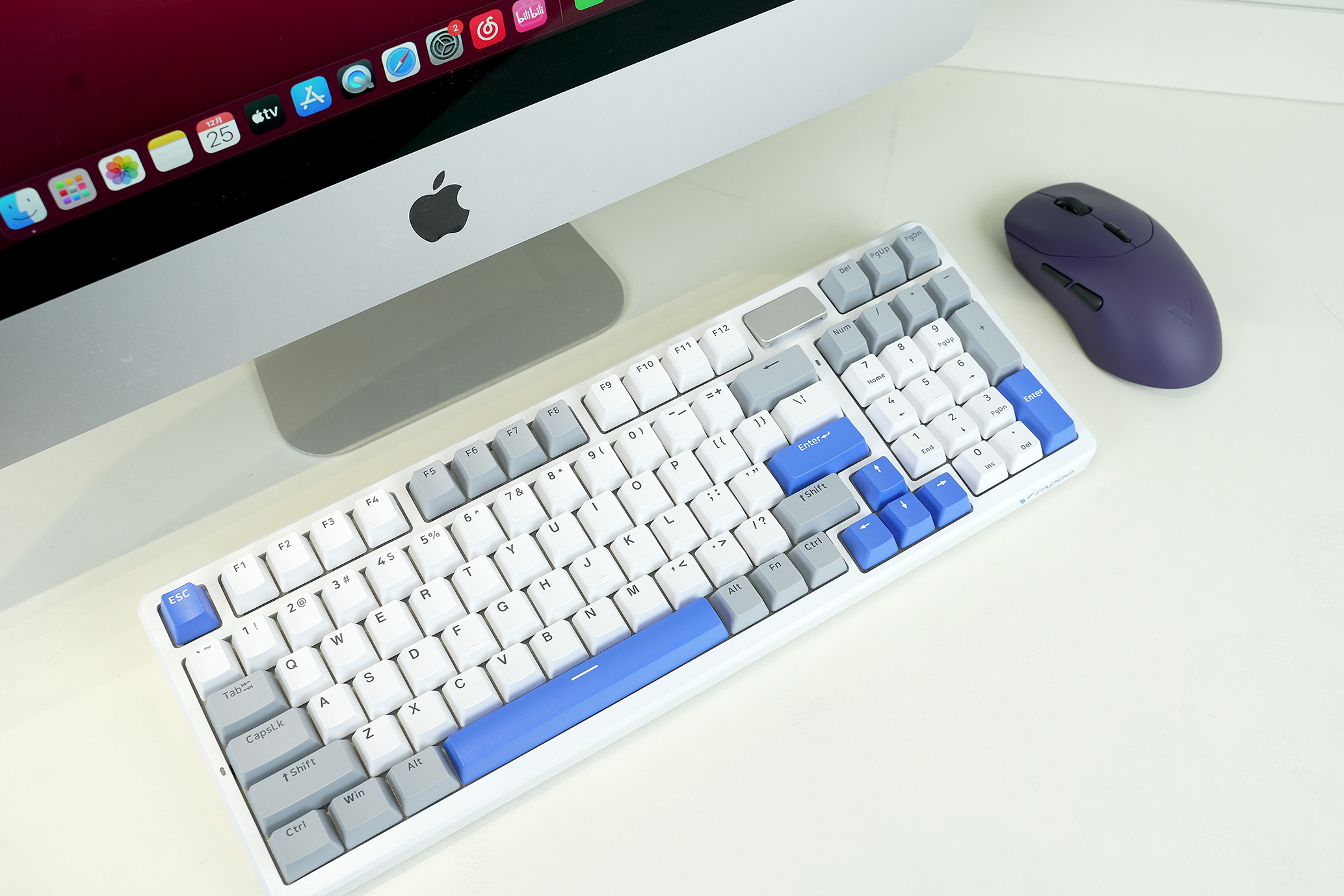 雷柏VT9 MAX鼠标+V700DIY-98键盘旗舰套装：500元档全能键鼠天花板