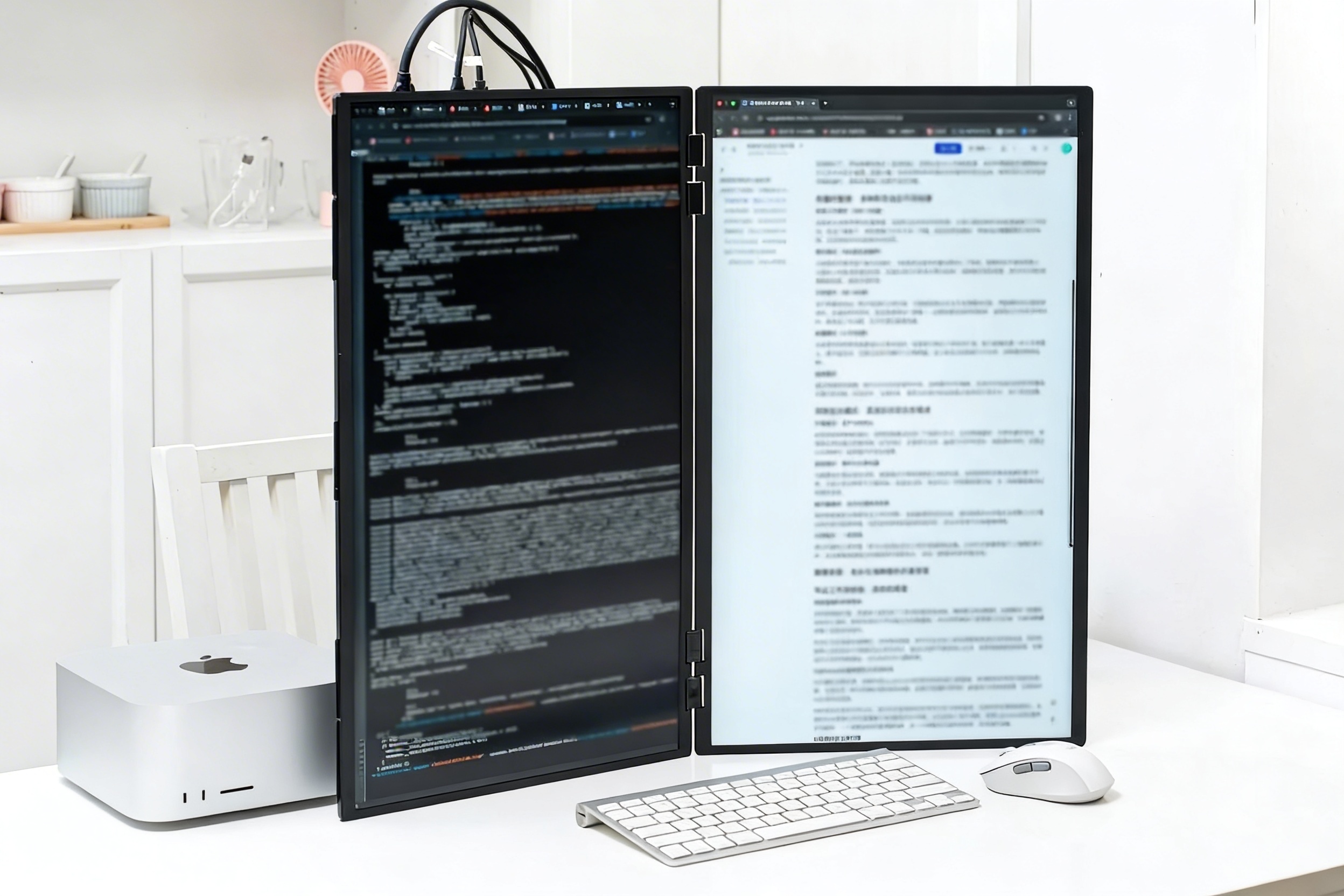 双屏生产力革命，与4K 23.8寸折叠显示器的深度体验