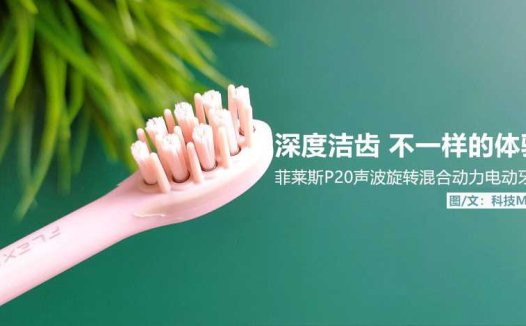 深度洁齿 不一样的体验-菲莱斯 P20声波双动力旋转电动牙刷